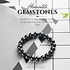 Non-magnetic Synthetic Hematite Round Beads Stretch Bracelets BJEW-PH0001-8mm-22-8