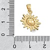 Brass Micro Pave Clear Cubic Zirconia Pendants KK-C263-22E-G-3