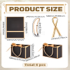Paper Portable Gift Tote Boxes with Goldenrod Ribbon CON-WH0112-014-2