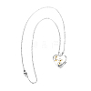 316L Surgical Stainless Steel Heart with Paw Print Urn Ashes Pendant Necklace with Enamel BOTT-PW0002-018D-1