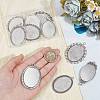 10Pcs 10 Styles Tibetan Style Alloy Pendant Cabochon Settings FIND-SP0002-50-3