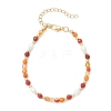 Natural Carnelian Beaded Bracelets BJEW-JB11763-01-2