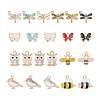 Cheriswelry 44Pcs 22 Style Alloy Enamel Charms ENAM-CW0001-09-8