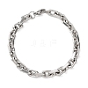 304 Stainless Steel Cable Chain Bracelets for Women Men LS-BJEW-F529-04P-4