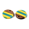 Epoxy Resin & Walnut Wood Pendants RESI-N039-121A-2