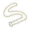 5MM Two Tone 304 Stainless Steel Textured Figaro Chain Necklaces NJEW-JN06466-01-2