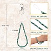 Natural Amazonite and Iron Alloy Lobster Claw Clasp Keychain HJEW-SW00007-02-7