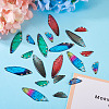 5 Sets 5 Colors Transparent Resin Pendants RESI-TA0001-79-16