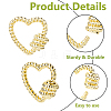 4Pcs Brass Screw Carabiner Lock Charms KK-DC0004-91-4