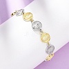 Brass Link Chain Bracelets for Women BJEW-G762-03GP-02-1