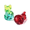 Two Tone Electroplate K9 Glass 3D Dog Figurines GLAA-B016-01-3