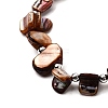 Alloy & Natural Shell & Glass Seed Beaded Multilayer Necklaces & Dangle Earrings & Bangles Sets WGCEEFD-05-2