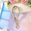Cotton Braided Flower Pendant Decorations AJEW-TAC0030-032G-04-4