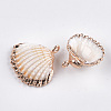 Electroplate Sea Shell Pendants SSHEL-T006-02-2