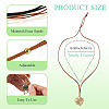 3Pcs Faux Suede Macrame Pouch  Pendant Necklaces NJEW-TAC0052-03-3