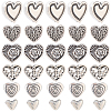 120Pcs 6 Styles Tibetan Style Alloy Beads TIBE-SP0001-22C-5