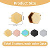 10Pcs 5 Colors 304 Stainless Steel Cuff Earrings EJEW-HS0001-43A-2