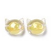 UV Plating Rainbow Iridescent Acrylic Beads OACR-H015-05C-2