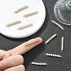 SHEGRACE Brass Pave Clear Cubic Zirconia Connector Charms XGRQ3P551-643G-5