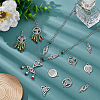 32Pcs 4 Styles Tibetan Style Alloy Connector Charms TIBE-BC0001-03-5