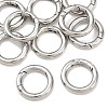 Tarnish Resistant Ring 304 Stainless Steel Spring Gate Rings STAS-E073-06-2
