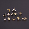 20G Stainless Steel Cubic Zirconia L-Shaped Nose Rings WG80602-23-2