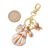 6Pcs 6 Styles Natural Shell Keychains KEYC-JKC01101-3