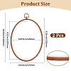 PP & PVC Plastic Imitation Wood Cross Stitch Embroidery Hoops DIY-WH20055-058B-03-2