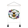 Bees Pattern Polyester Wall Hanging Tapestry PW-WG0A325-12-1