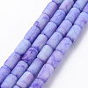 Opaque Baking Painted Crackle Glass Beads Strands FGLA-T004-01B-1