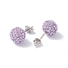 Gifts for Her Valentines Day 925 Sterling Silver Austrian Crystal Rhinestone Ball Stud Earrings for Girl Q286H191-2