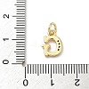 Brass Micro Pave Cubic Zirconia Charms KK-I382-03G-G-3