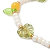 3Pcs 3 Styles Glass Seed Beads & Lampwork Beads Braided Bead Bracelets for Women BJEW-MZ00212-5
