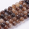Natural Striped Agate/Banded Agate Beads Strands X-G-G581-10mm-11-1
