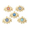 Rack Plating Brass Cubic Zirconia Pendants KK-G504-22G-1