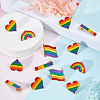 SUNNYCLUE 24Pcs 4 Style Pride Enamel Pins JEWB-SC0001-14-4