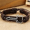 Zinc alloy environmentally friendly guitar accessories genuine leather bracelet XT4620-2-1