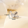 Brass Pave Cubic Zirconia Star Cartilage Earrings FS-WG0D3BD-01-1