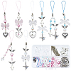 DIY Acrylic & Alloy Mobile Phone Strap Making Kits DIY-SC0026-28-1