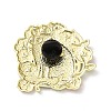 Black Cat & Flower Enamel Pins JEWB-Z048-09G-03-2