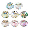8Pcs 8 Colors Acrylic Rhinestone Rondelle Beads OACR-TA0004-99-2
