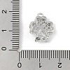 Brass Micro Pave Clear Cubic Zirconia Charms KK-R219-30P-3