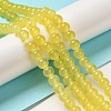 Baking Painted Imitation Jade Glass Round Bead Strands X-DGLA-Q021-8mm-24-1