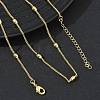 Brass Oval Twisted Chain Necklaces for Women KK-CBA2293-14G-1