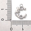 Brass with Cubic Zirconia Charms KK-Q817-04P-3