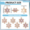 12Pcs 3 Colors Brass with Cubic Zirconia Pendants KK-DR0001-57-2