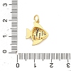 Brass Micro Pave Cubic Zirconia Pendants KK-D502-26D-G-3