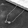Anti-Tarnish Rhodium Plated 925 Sterling Silver Necklaces STER-M034-32A-1
