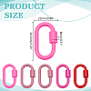 5Pcs 5 Styles Baking Paint Alloy Screw Locking Carabiners FIND-DR0002-40-2