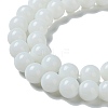 Opaque Solid Color Glass Round Beads Strands X-GLAA-F032-8mm-01-6